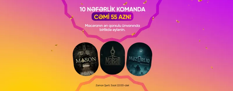 60 dəqiqəlik qorxu və adrenalinə hazırsan?, Escape Room Game