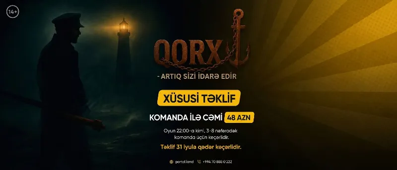 3–8 Nəfərlik Komanda – Cəmi 48 AZN!, Escape Room Game